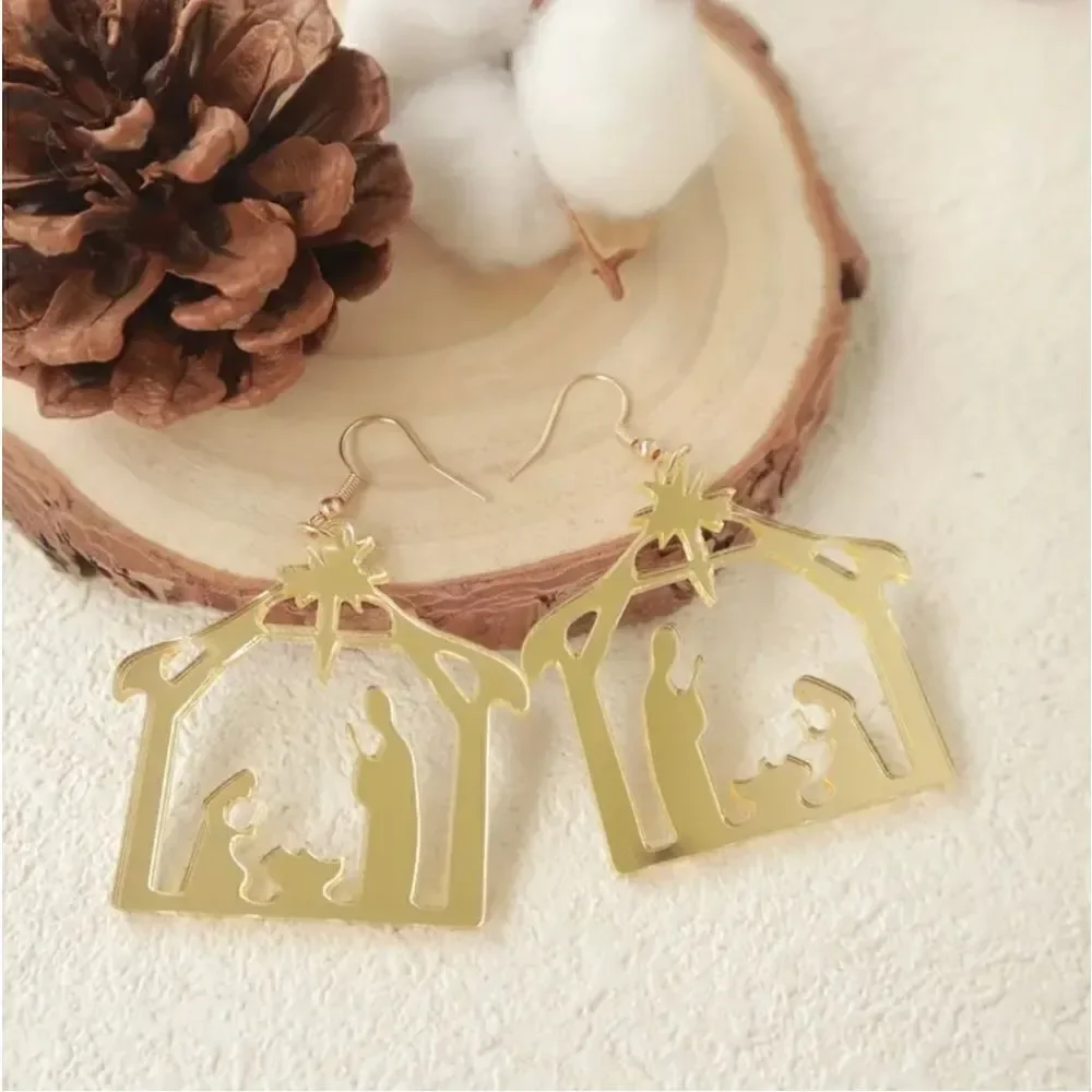 THE NATIVITY christmas  cute fun novelty earrings